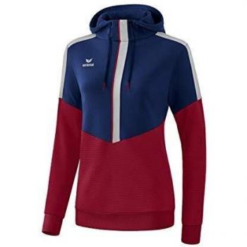 Erima Squad Women's Hoodie New Navy / Bordeaux / Silver Grey 44