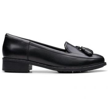 Black Leather Slip-On Loafers – Clarks Havisham Edge (Size 4)