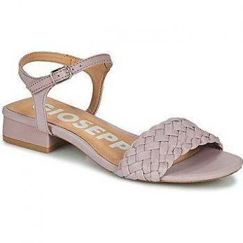 Sandalias Rolante de Piel Malva con Pala Trenzada para Mujer