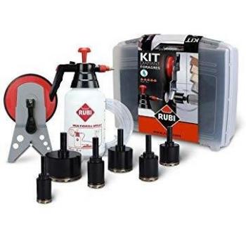 Corona Diamantata 8x – Set Rubi 50903, Testa Trapano in Valigetta