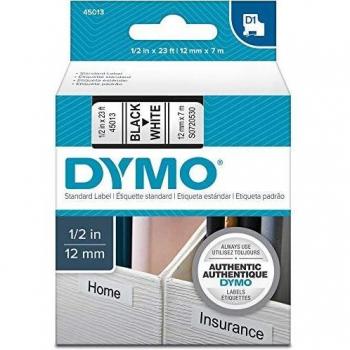 Dymo S0720530 cinta negra sobre blanca 12mm