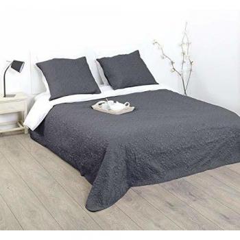 Copriletto 2 Federe Arabescate Grigio 260x240 cm – Atmosphera créateur d’intérieur