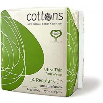 Tampons ultra fins en coton avec ailes