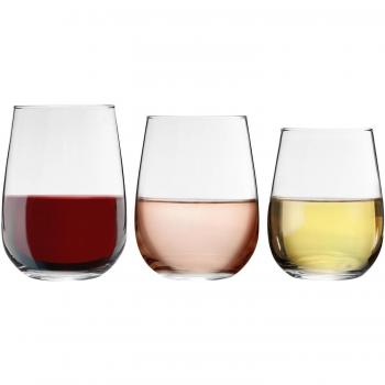 Corto 18 Piece Stemless Wine Glass Set