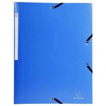 Carpeta de polipropileno con gomas 3 solapas color azul claro