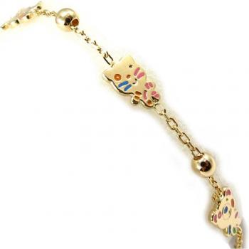 Pulsera de oro 'Animals' multicolor Altesse K6361