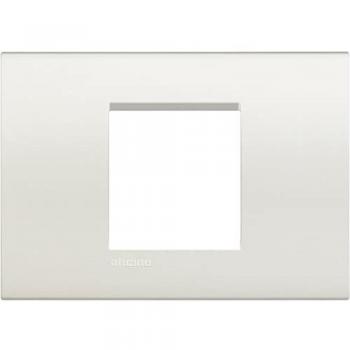 Placa Livinglight 2 Módulos Centrados Blanco Bticino LNA4819BI