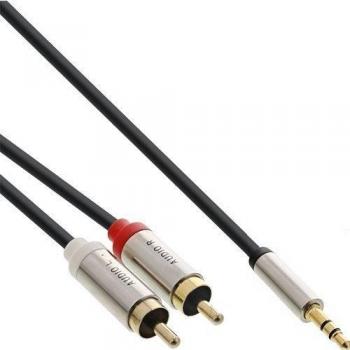 InLine Slim Audiokabel Klinke 3 (3 m, Einstiegsklasse, 3.5mm Klinke (AUX)), Audiokabel