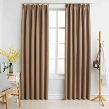Cortinas Grises Topo Opacas 2 Piezas 140x245 cm