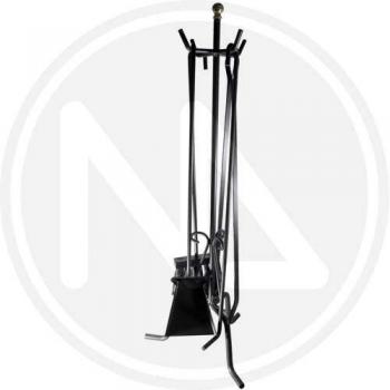 Attrezzi da Camino Completo Liscio 67 cm
