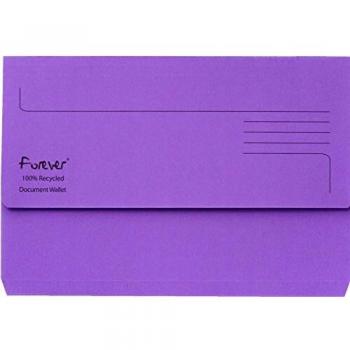 Exacompta Forever Document Wallet Manilla Foolscap Half Flap 290gsm
