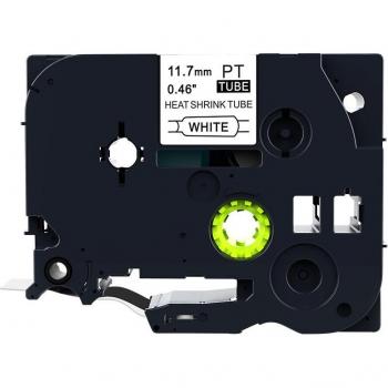 Étiquette ruban noir sur blanc Brother HS2‑231 (HSe) – 11,7 mm