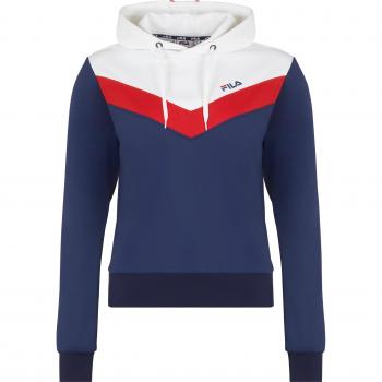 Felpa Bosa Fila Con Cappuccio Blu Medio / Bianco Brillante / Rosso Vivo XL