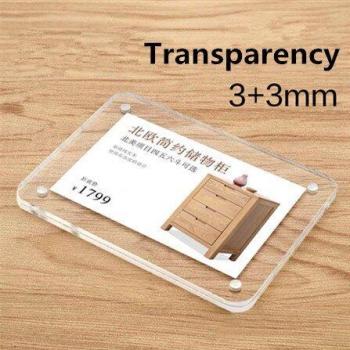 15x21cm Wall-Mountable Acrylic Sign Frame with Tape