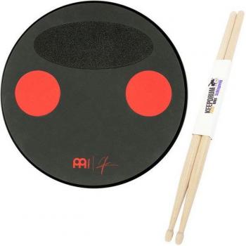 Meinl 12 Zoll Übungspad mit Zubehör und Drumsticks