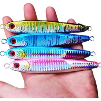 Red Sea Bream Jigging Kit – 4 Color Metal Lures (100 g)