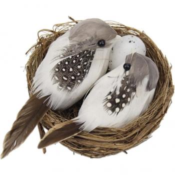 Set de Nido y Huevos de Pájaro de Esponja