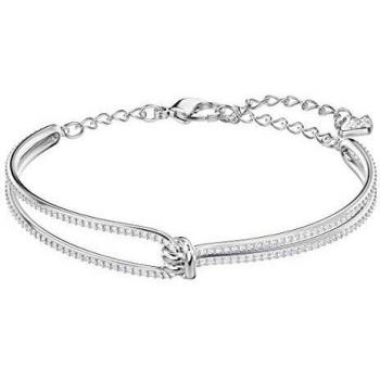 Liveline Bracciale Rigido Swarovski – Bianco, Rodio