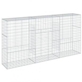Cesta de gaviones con cubierta hierro galvanizado 300x50x150 cm