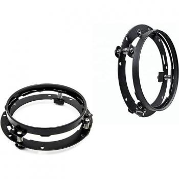 7-Inch Black/Chrome LED Headlight Bracket for Touring Softail FLD