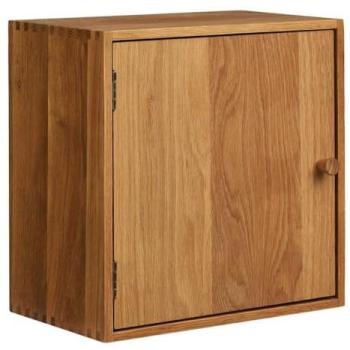 Cube de rangement élégant 1 porte en chêne