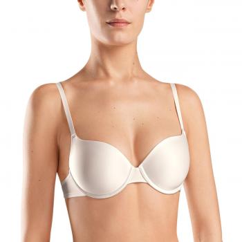 Hanro Damen Unterwäsche Satin Deluxe BH, Elfenbein, 80C