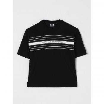 Camiseta Casual Infantil EA7 Series Negra – 142 cm, 10 años