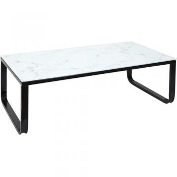 Table basse en verre blanc 105x32x55cm