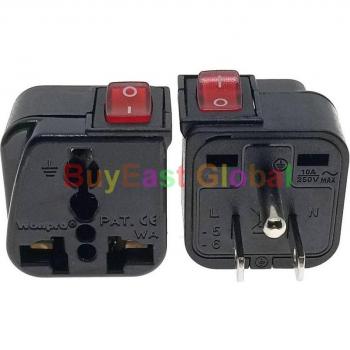 3-Pack AC100~250V Plug Adapter with LED Indicator