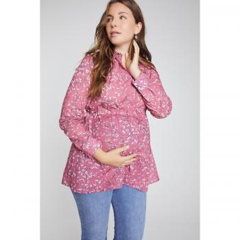 Camicia Bellieva maniche lunghe, Donna, Rossa, Taglia 56/58