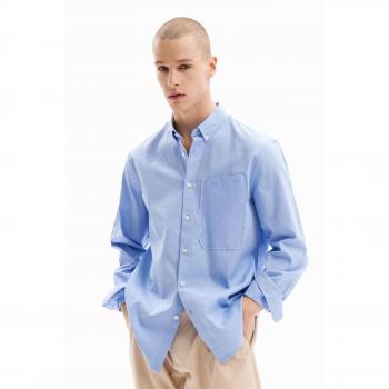 Desigual Blu Patchwork Camicia M