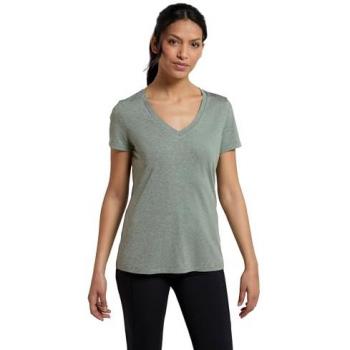 Mountain Warehouse Khaki Vitality Quick‑Wicking V-Neck Top – Female, 14