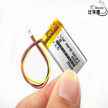 Batería de Polímero Li‑Ion 3,7 V 300 mAh – 1,0 mm 3 Pines