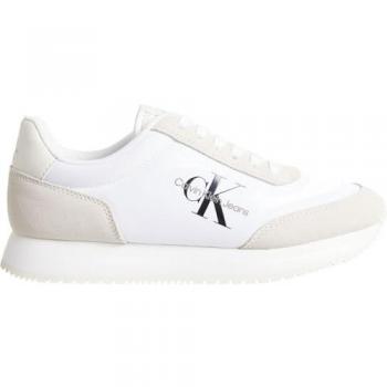 Calvin Klein Jeans Damen Sneakers Retro Runner Low Schnürschuhe Weiß 37