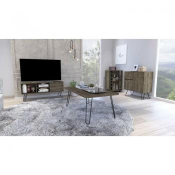 TUHOME Andorra, Mueble para TV Z115 + Mesa de Centro + Aparador y Mueble de Bar