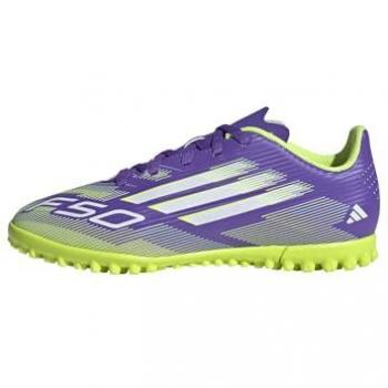 Kids F50 Club Purple/White Turf Football Shoe