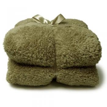 Coperta Invernale Plaid Verde Muschio 150x200 – Morbido Pile Soft