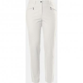 Pantaloni Mony, taglio slim, zip, Beige, Donna, Taglia 68C, Cotone