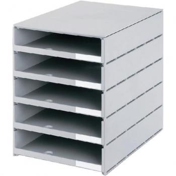 Openstaande 5-Lader Styroval Box (Grijs)