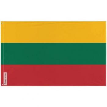 Dual-Sided Lithuanian Flag, 120x180cm, Polyester with Iron Loops