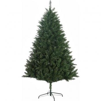 Albero di Natale Artificiale 180cm con 800 Rami e Base in Metallo Verde