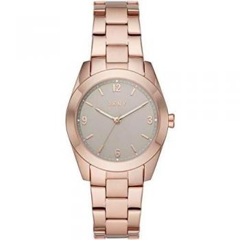 Quarzo Donna DKNY 34 mm – Quadrante Grigio, Cassa Metallo Rosa