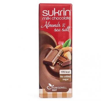 Sukrin Chocolat au Lait avec Amandes et Fleur de Sel 40g