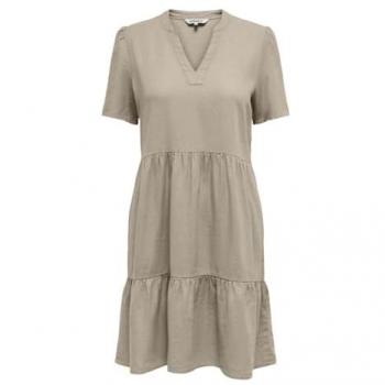 ONLY TIRI-CARO Kleid in Beige für Damen