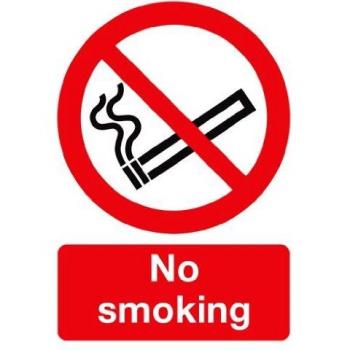 No Smoking Warning Sign – 297x210 mm, FML02050R