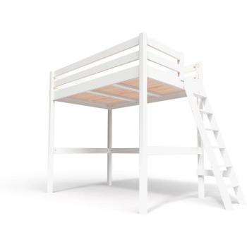 Lit mezzanine Sylvia 120x200 avec échelle inclinée