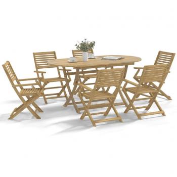Chaises pliables en bois massif d'acacia