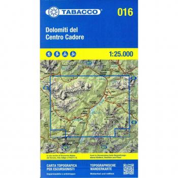Tabacco Wandern Dolomiti Cadore 1:25000: Tabacco Wanderkarte 1:25000