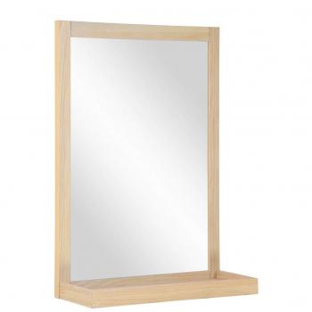 Enio Espejo Rectangular con Estantería de Madera 60x70 cm