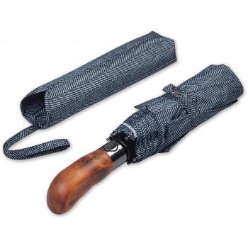 Balios® WindSafe ComfortGriff Regenschirm – Schwarzer Taschenschirm für alle Geschlechter